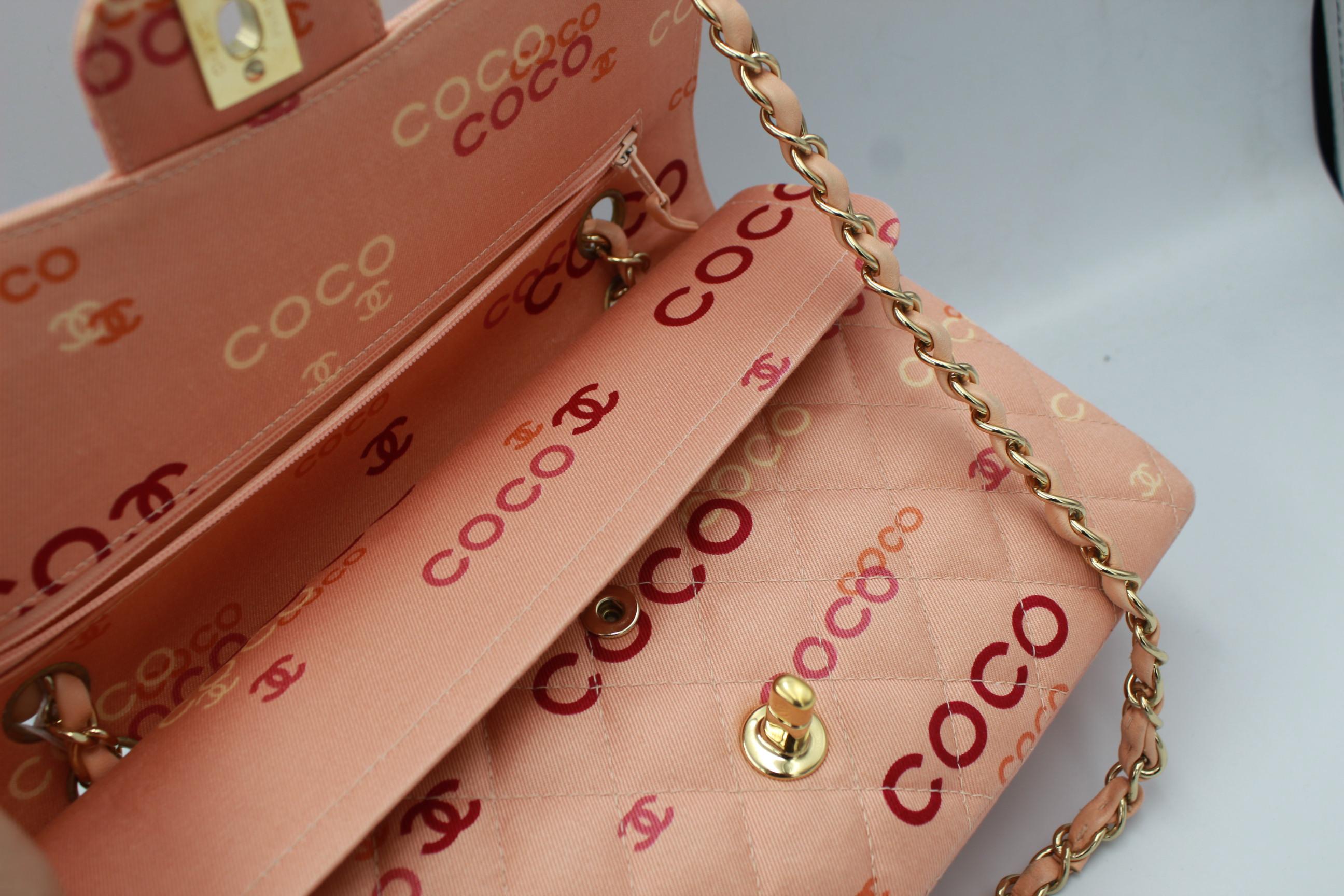 Collector Chanel Timeless bag in Pink Canvas 1