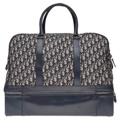 Collector Christian Dior Travel bag in navy blue canvas and leather