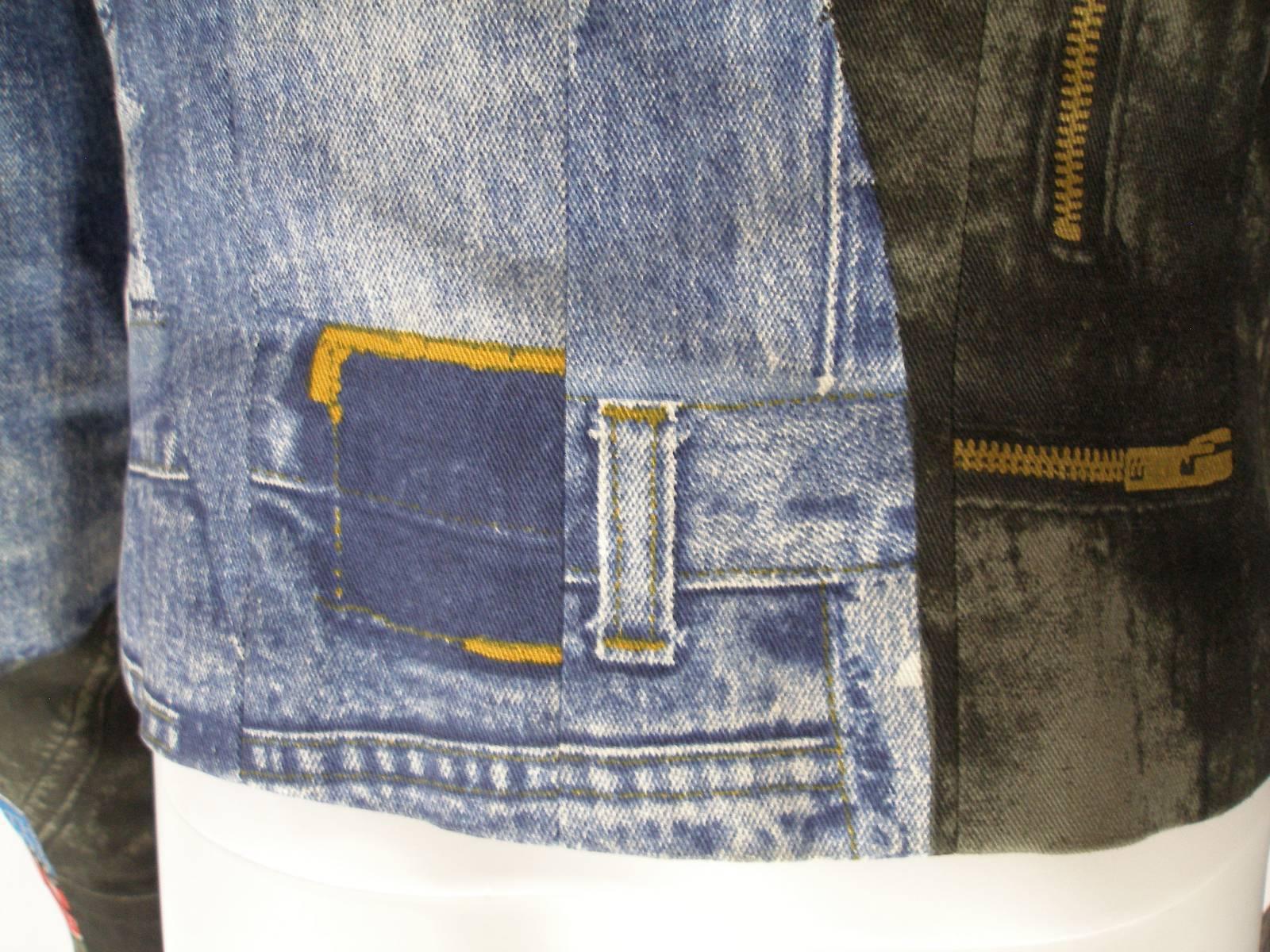 Collector Circa's 1980 Christian Dior Denim Jacket Funky fun logo badge design 3
