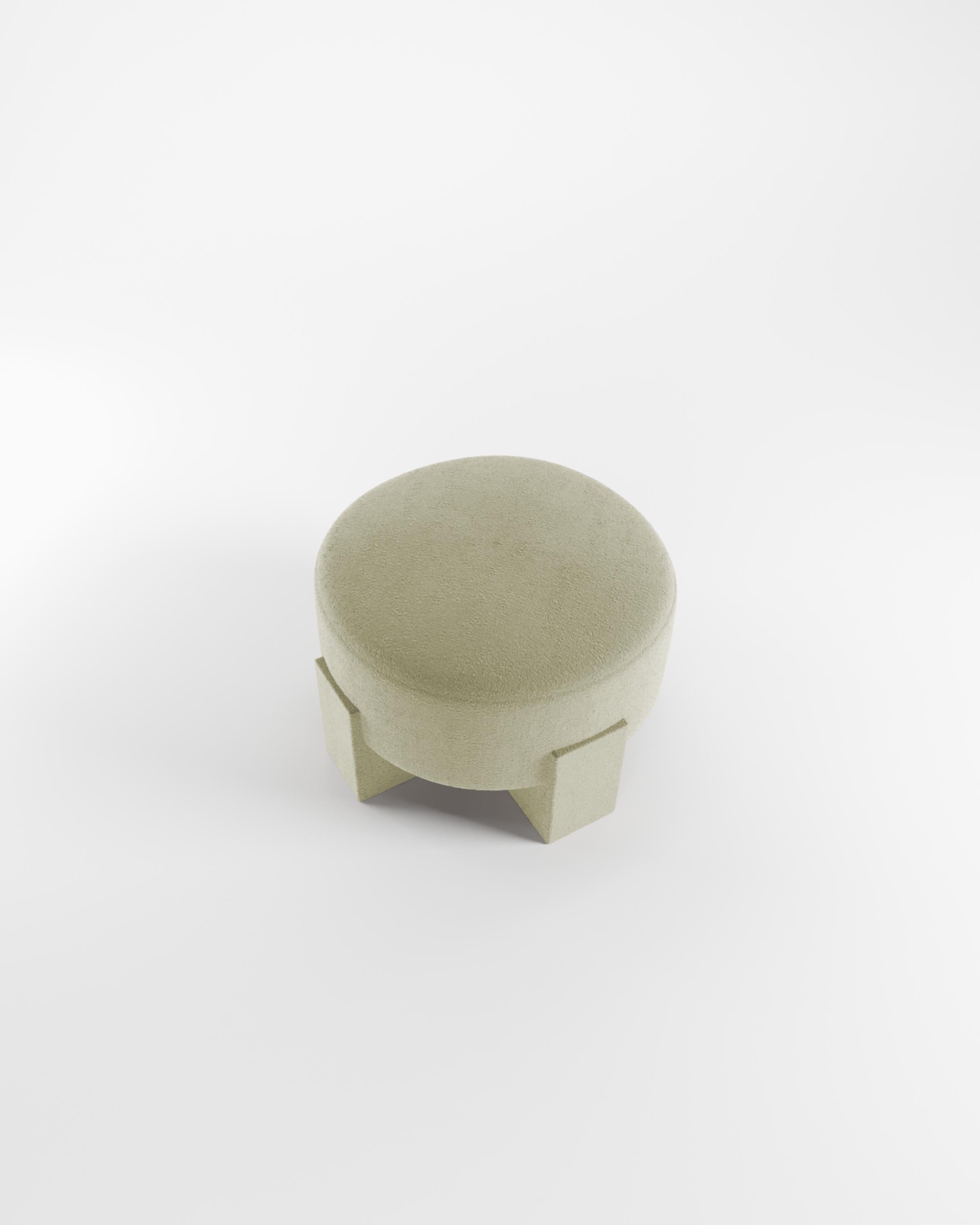 Zeitgenössische Cassete-Puff-Boucle-Manschettenuhr in Beige von Alter Ego Studio (21. Jahrhundert und zeitgenössisch) im Angebot