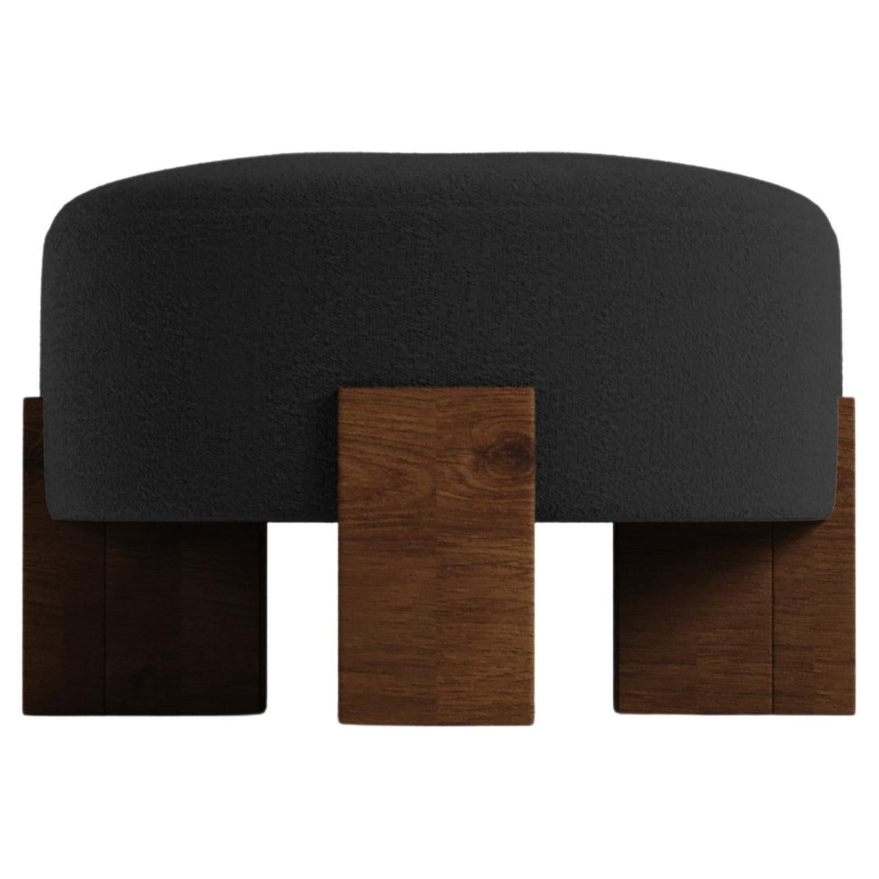 Coleccionista Contemporáneo Cassete Puff Boucle Negro by Alter Ego Studio en venta