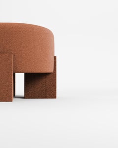 Collector Contemporary Cassete Puff Bouclé Burnt Orange by Alter Ego Studio