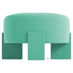 Zeitgenössische Cassete Puff Boucle Teal von Alter Ego Studio, Sammlerstück