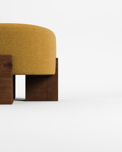 Collector Contemporary Cassete Puff in Boucle Mustard by Alter Ego Studio
