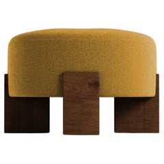 Collector Contemporary Cassete Puff in Boucle Mustard by Alter Ego Studio