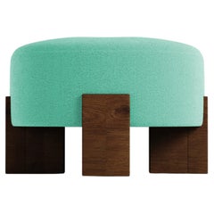 Collector Contemporary Cassete Puff in Boucle Teal von Alter Ego Studio