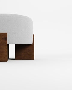 Collector Contemporary Cassete Puff in Boucle White by Alter Ego Studio