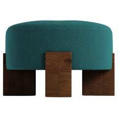Collector Contemporary Cassete Puff in Boucle Ocean Blue by Alter Ego Studio