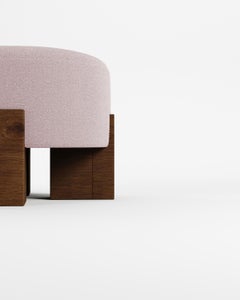 Collector Contemporary Cassete Puff in Boucle Rose by Alter Ego Studio