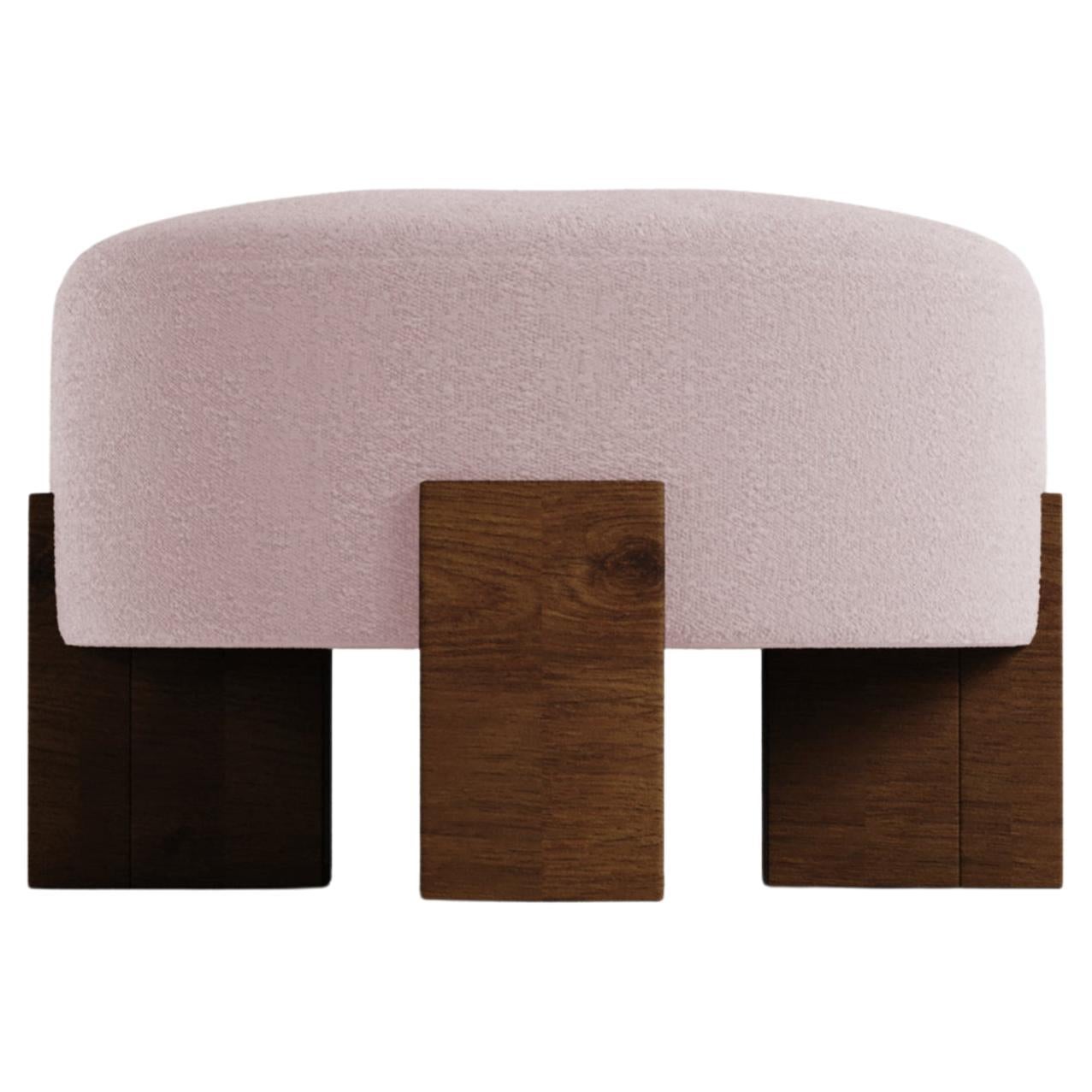 Collector Contemporary Cassete Puff in Boucle Rose by Alter Ego Studio