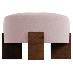 Collector Contemporary Cassete Puff in Boucle Rose by Alter Ego Studio