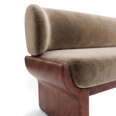 Collector Contemporary Lucky Sofa in Hope Velvet Plazza gray by Alter Ego Studio