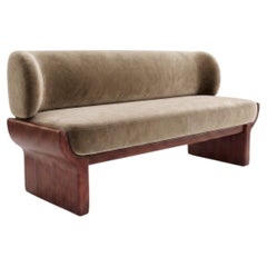 Collector Contemporary Lucky Sofa in Hope Velvet Plazza gray by Alter Ego Studio