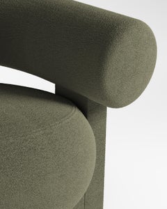 Collector Contemporary Modern Cassette Armchair in Bouclé Green