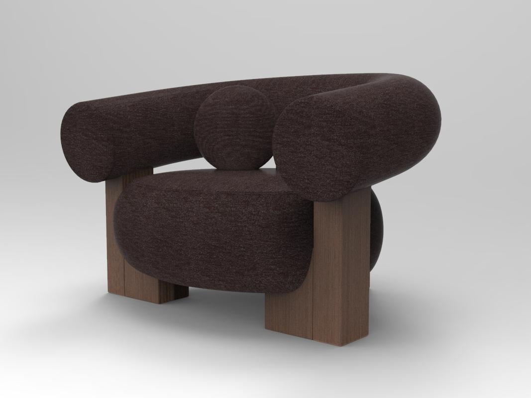 Cassete armchair was designed by Alter Ego for Collector.

Underpinned by a Minimalist and sophisticated aesthetic of clean lines.

Dimensions
W 110 cm 43”
D 85 cm 33”
H 75 cm 29”

Product features
Structure in Smoked Oak wood. Upholstered in
