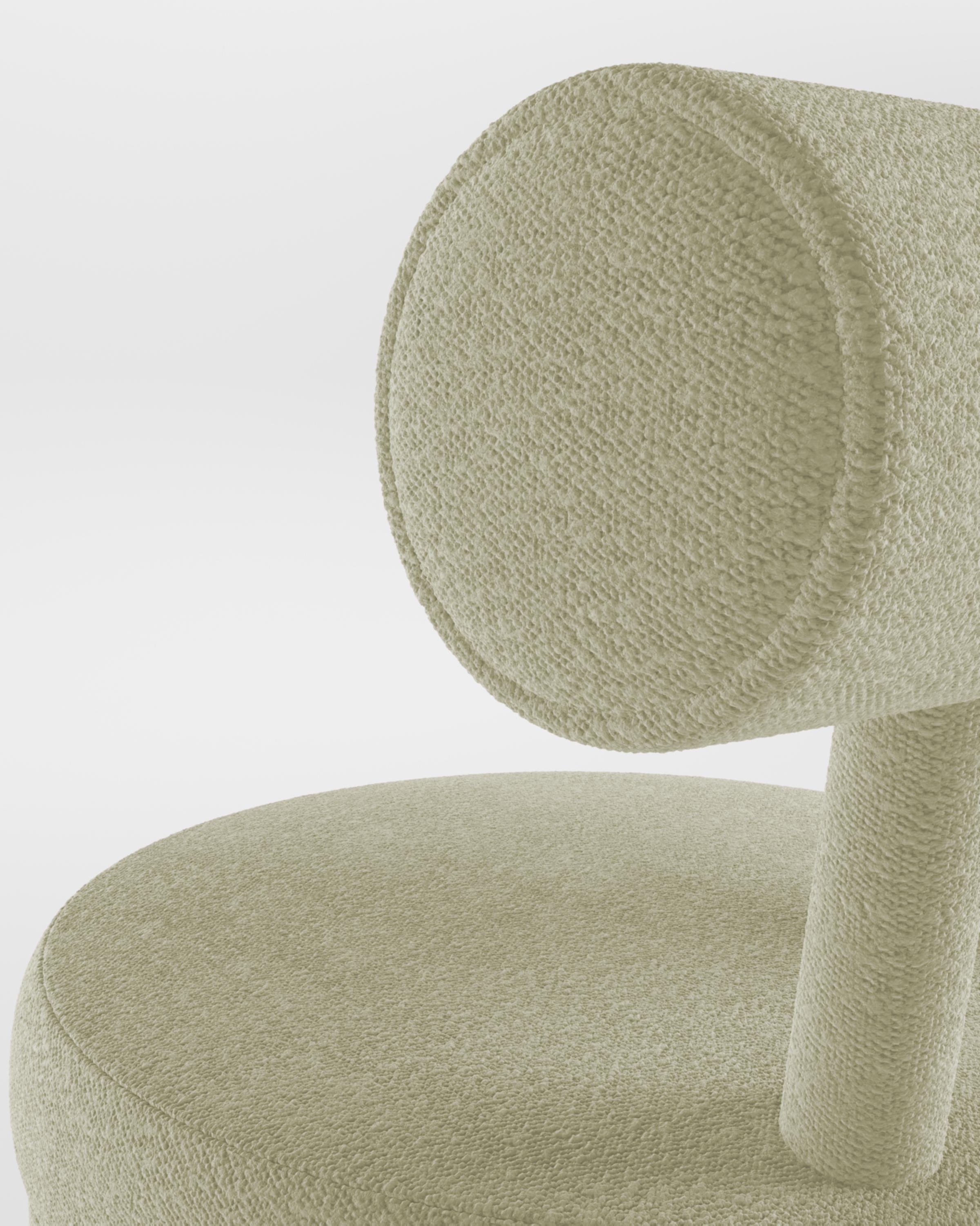 Collector Contemporary Modern Moca Bar Chair in Bouclé Beige by Studio Rig In New Condition For Sale In Castelo da Maia, PT