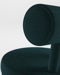 Collector Contemporary Modern Moca Bar Chair in Boucle Night Blue by Studio Rig