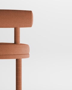 Collector Contemporary Modern Moca Bar in Bouclé Burnt Orange by Studio Rig