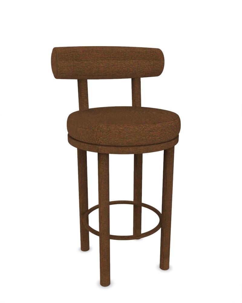 Portugais Collector Chaise de bar The Moderns Contemporary en tissu chocolat par Studio Rig en vente