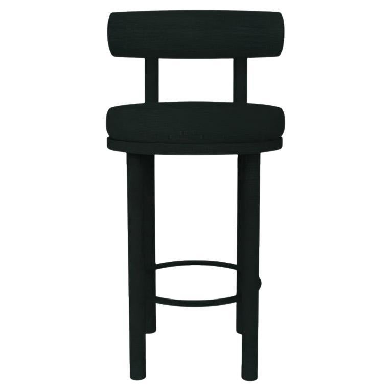 Collector Contemporary Modern Moca Bar Chair in Midnight Fabric by Studio Rig For Sale