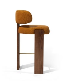 Silla de bar Collector Core en Caroube Sorgho Métaphores 2