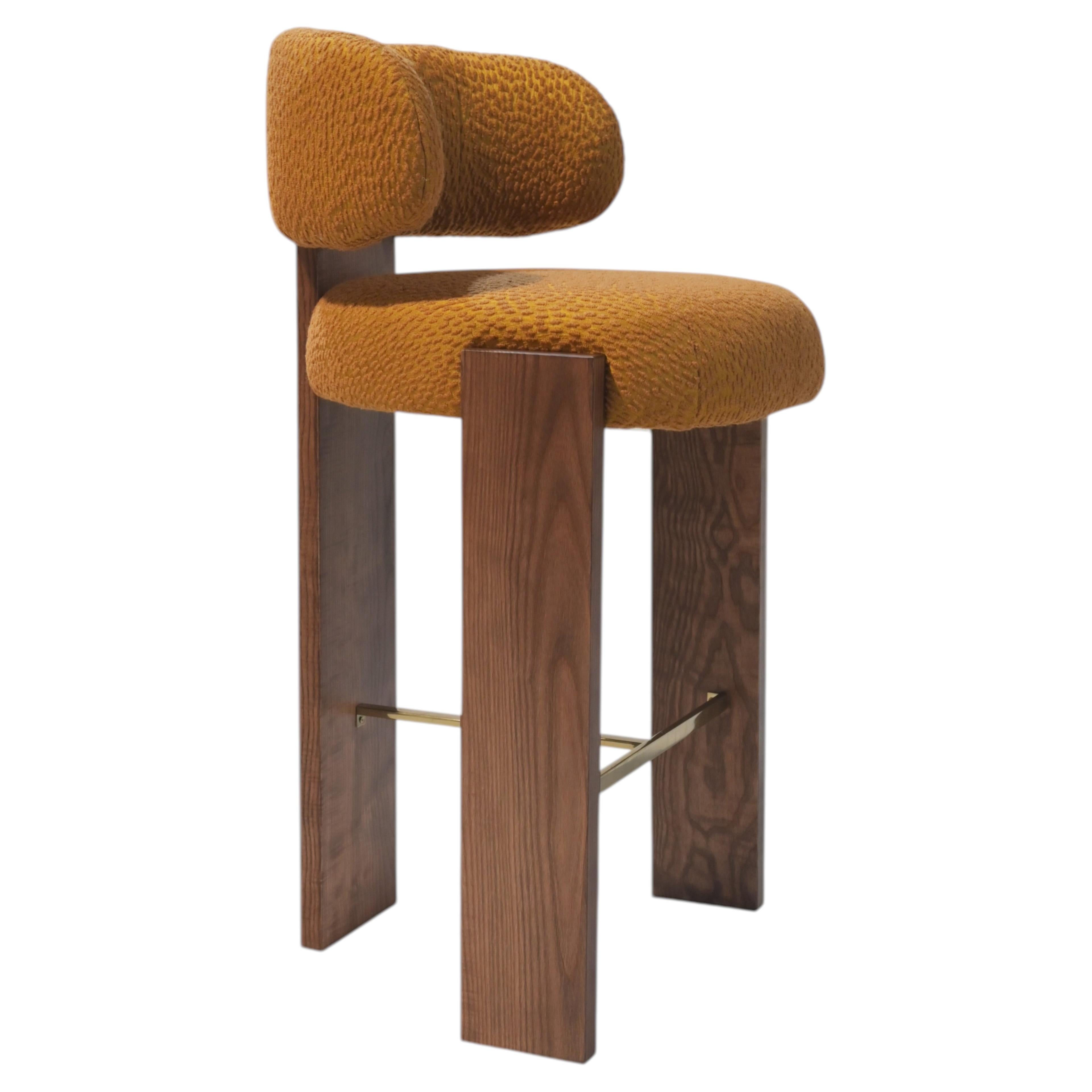 Silla de bar Collector Core en Caroube Sorgho Métaphores 2