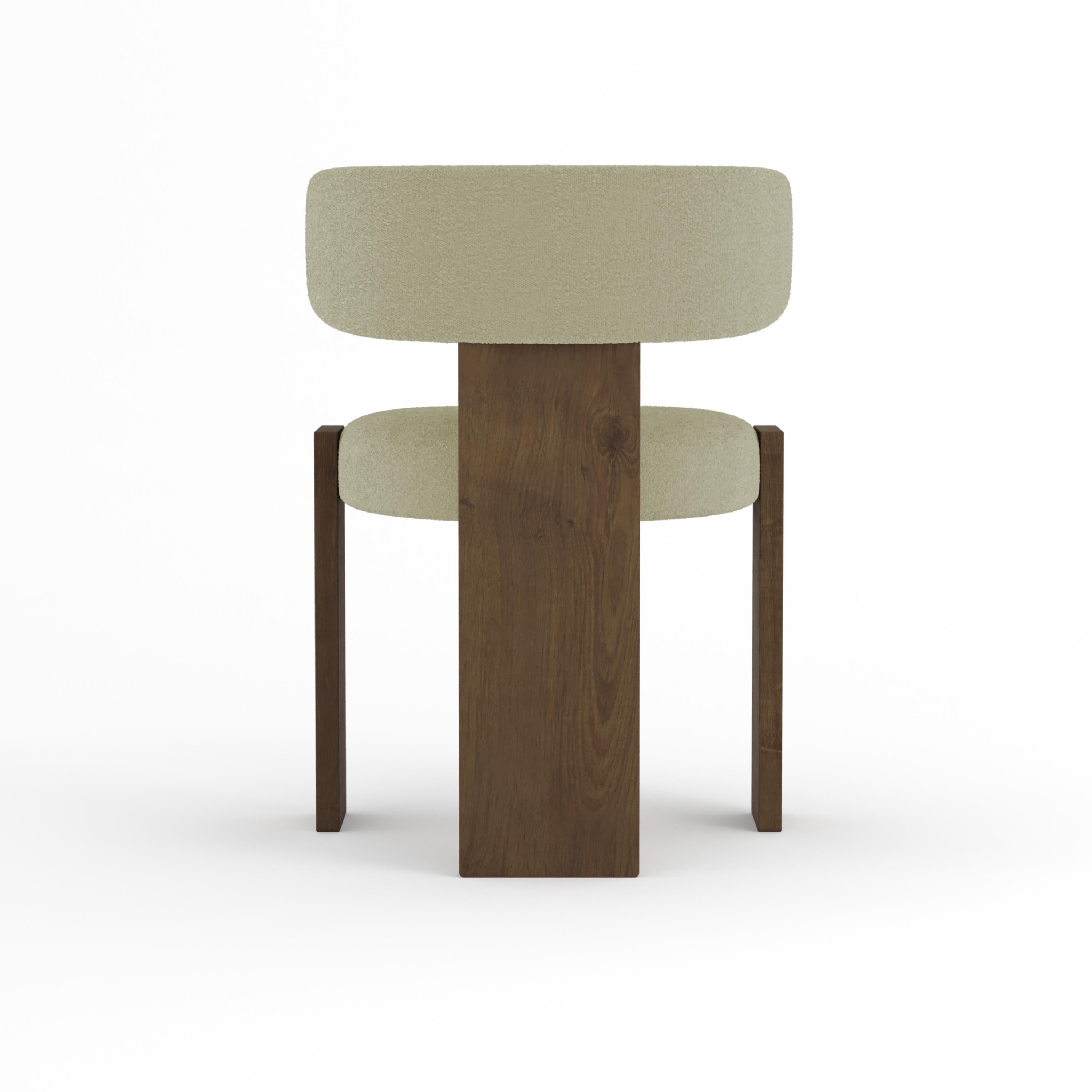 Portoghese Sedia Collector Core imbottita in Boucle Beige di Studio A in vendita