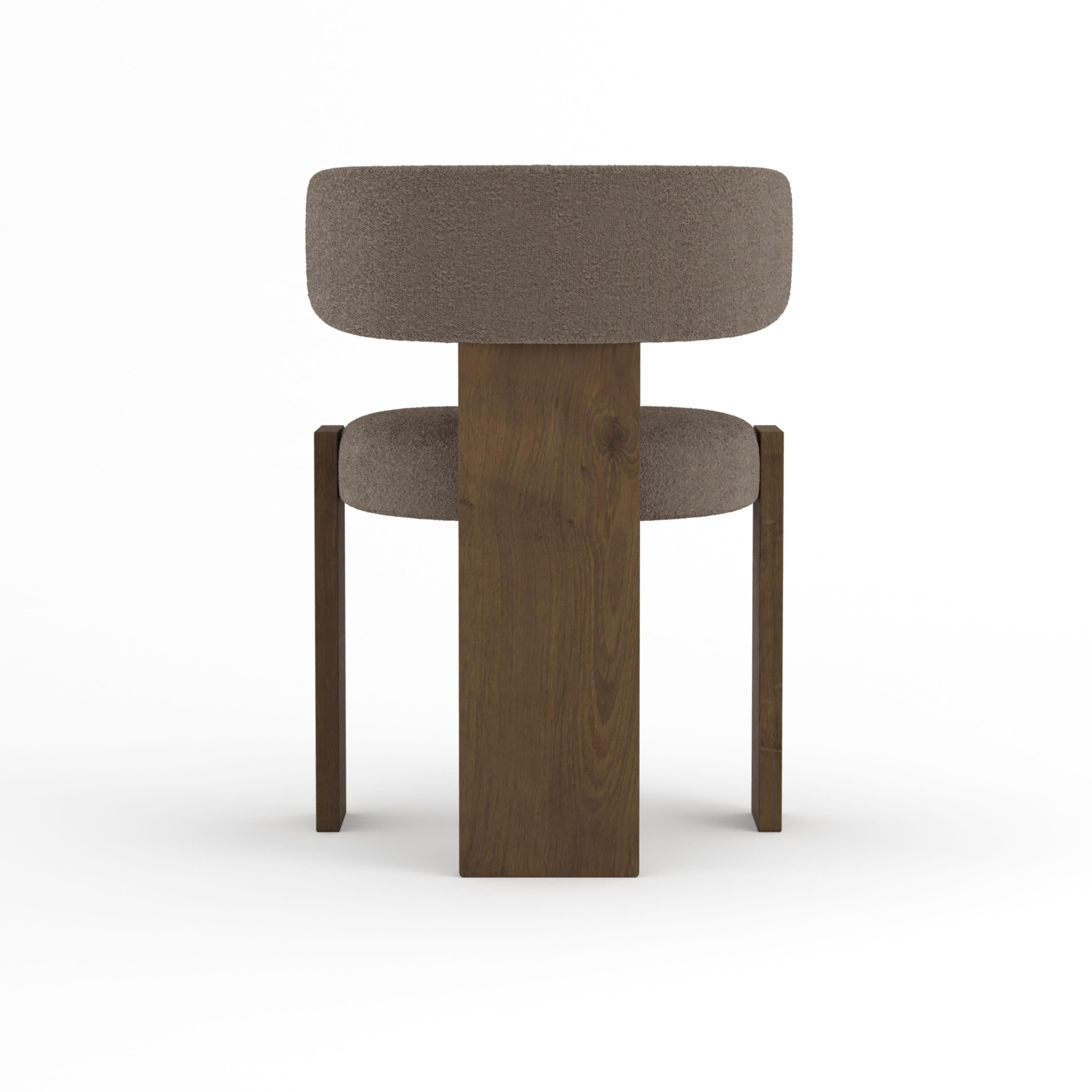 Portoghese Sedia Collector Core imbottita in Boucle Brown di Studio A in vendita