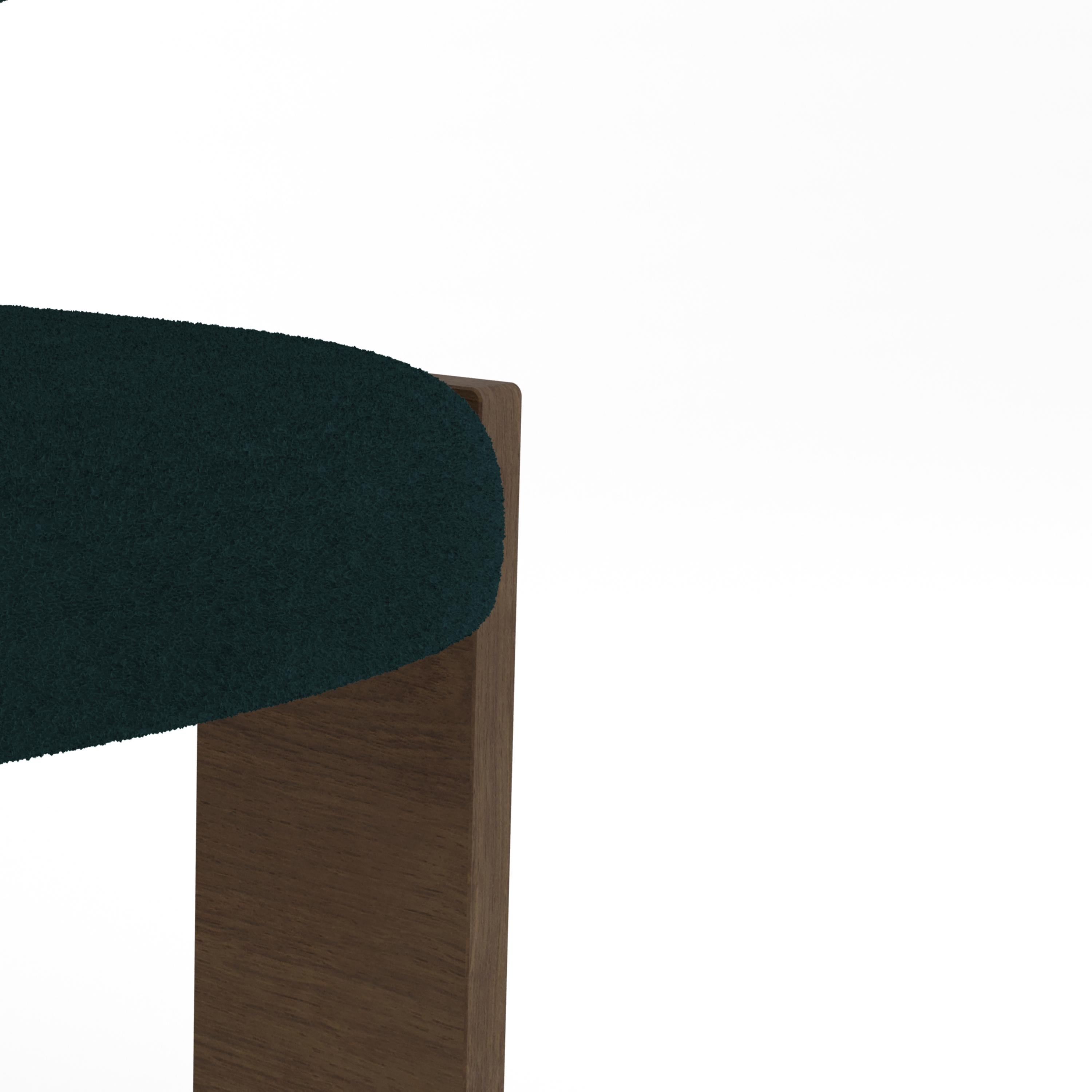 Sedia Collector Core imbottita in Boucle blu notte di Studio A In condizioni Nuovo in vendita a Castelo da Maia, PT