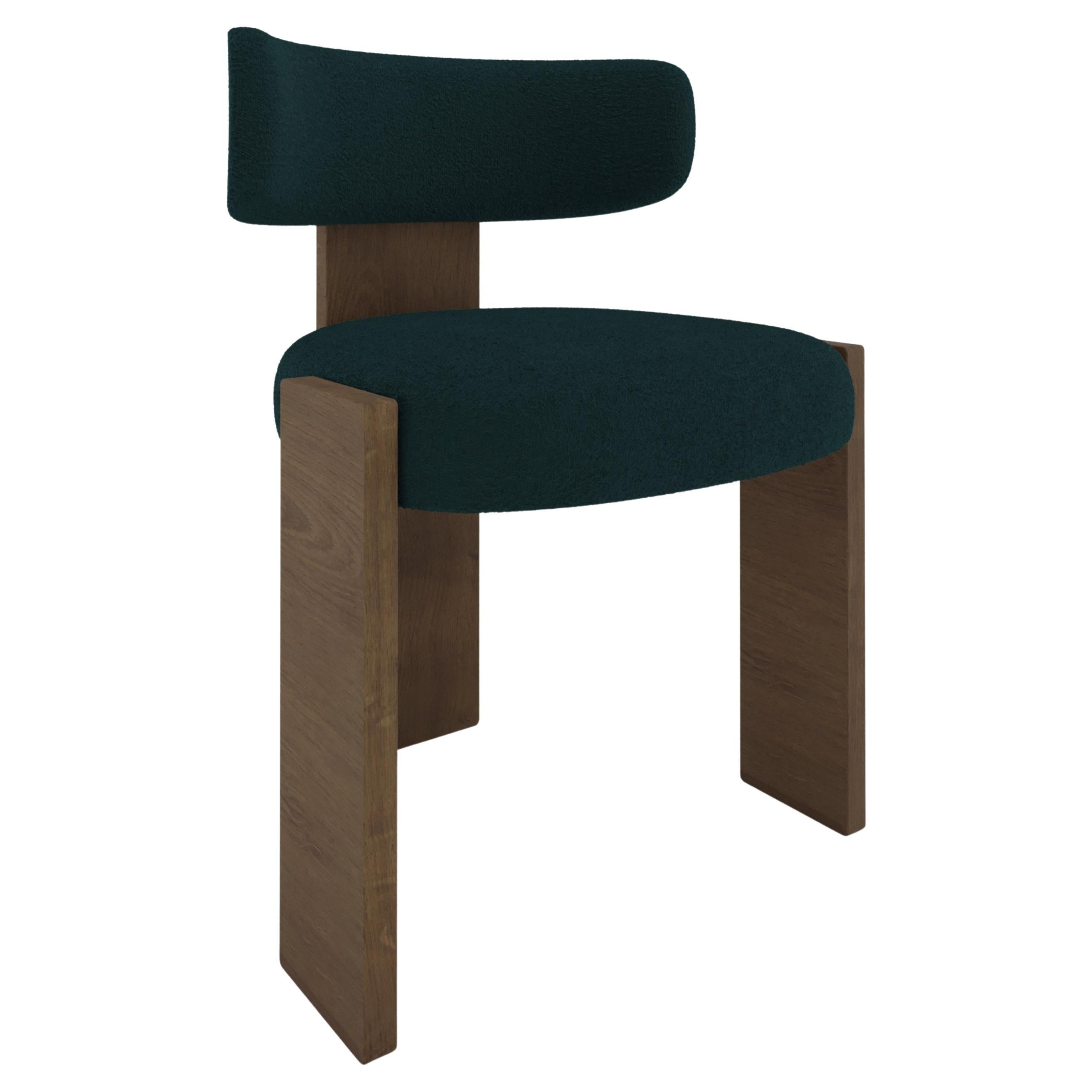 Collector Core Chair Upholstered in Boucle Midnight Blue by Studio Rig