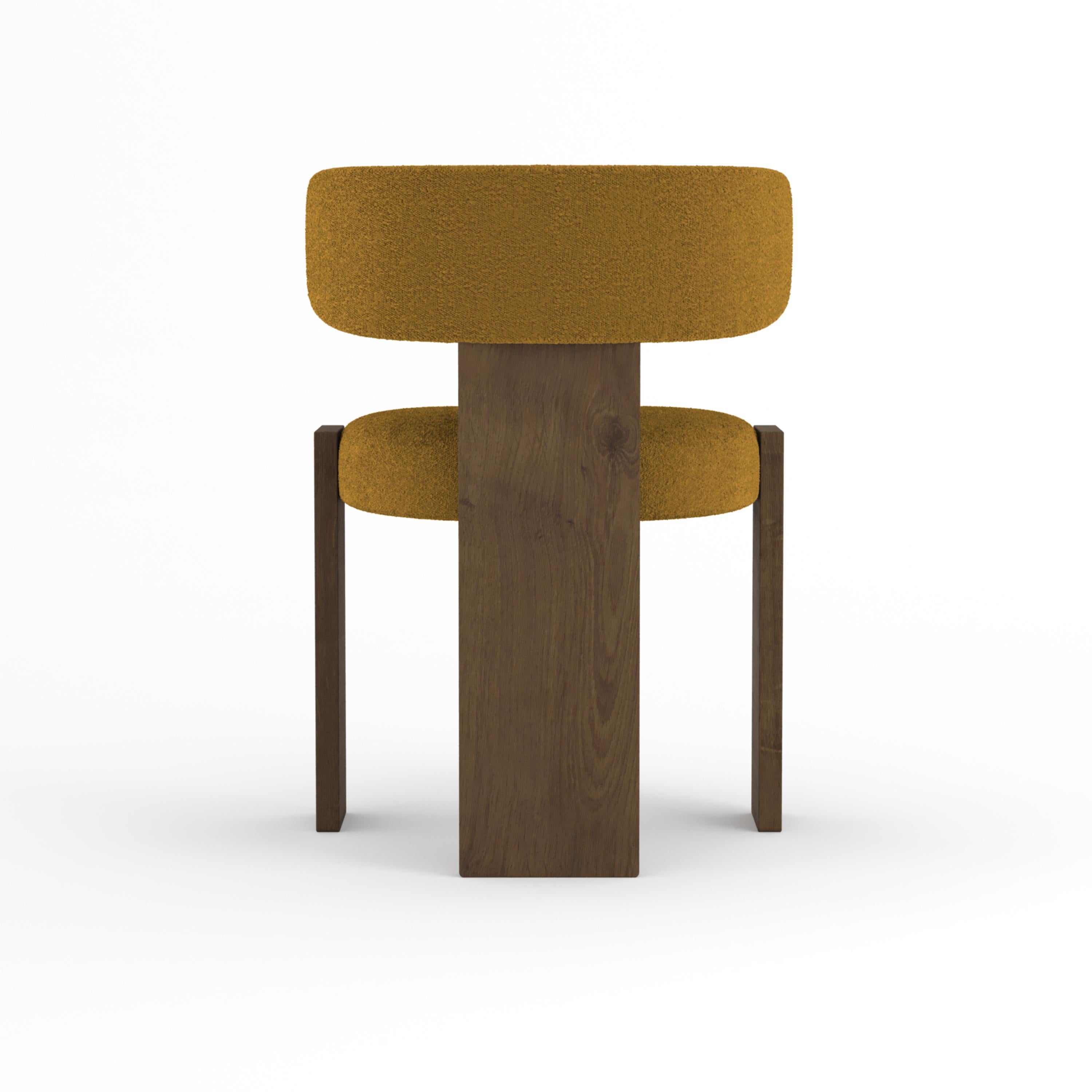Portoghese Sedia Collector Core imbottita in Boucle Mustard di Studio A in vendita