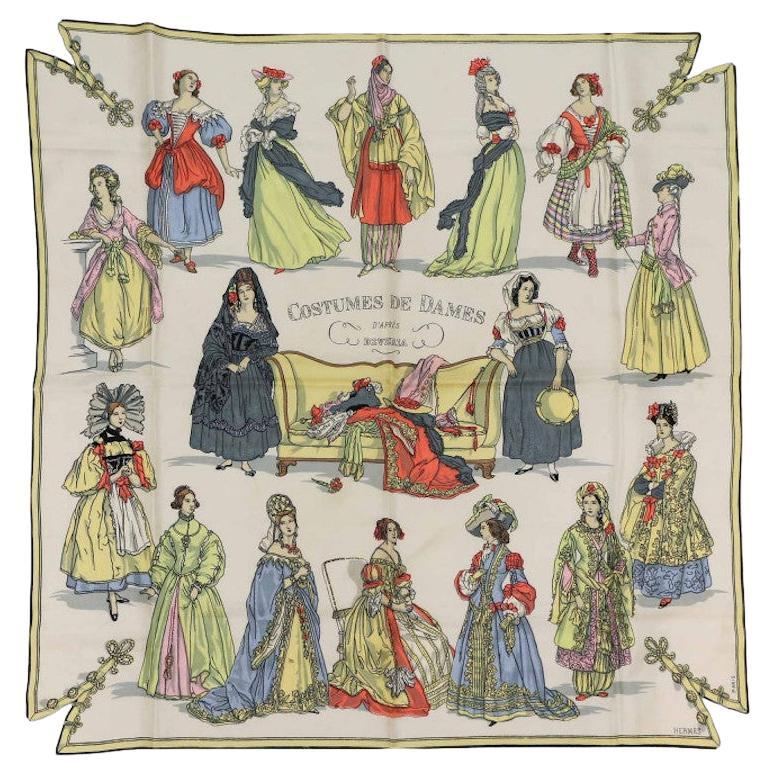 Collectionneur "Costumes de Dames" Hermes Carré  en vente
