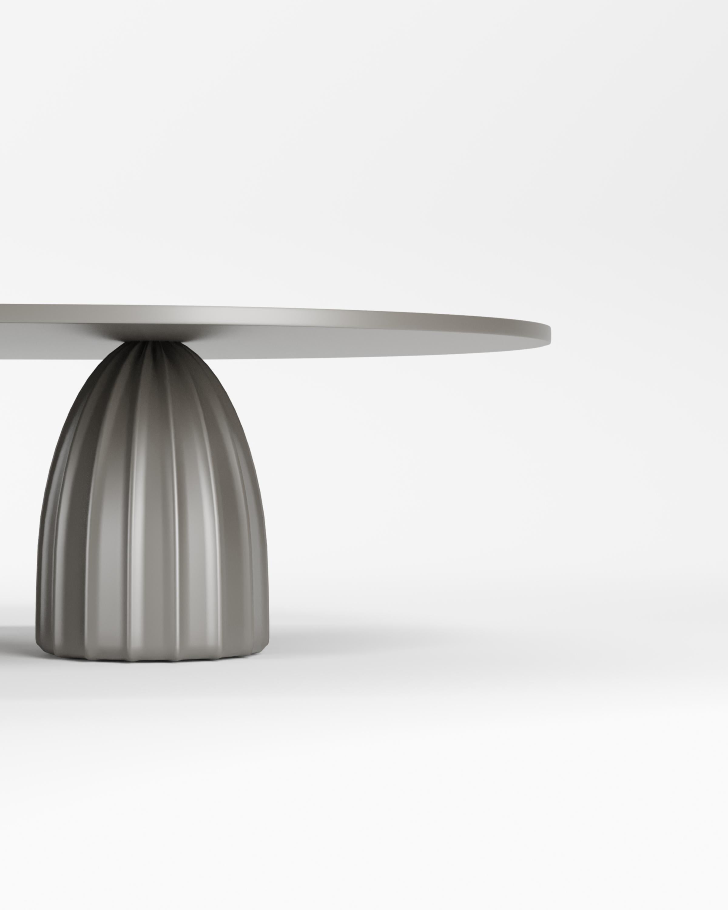 Moderne Collector - Conçu par Alter Ego Djembe - Table centrale laquée RAL 7022 en vente