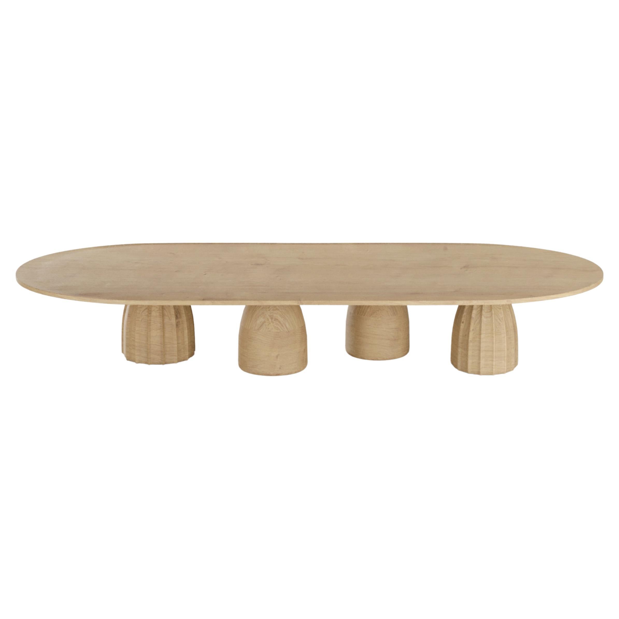 Collector - Designed by Alter Ego Djembe Center Table Natural Oak For Sale