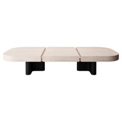 Collector -Designed by Studio Rig Meco Center Table Black Oak und Travertino