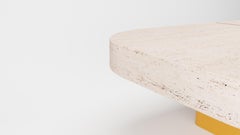 Collector -Designed by Studio Rig Meco Center Table Lackiert und Travertino
