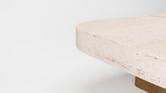 Collector -Designed by Studio Rig Meco Center Table Smoked Oak and Travertino