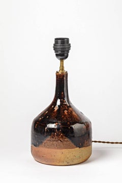 Collector French Ceramic Table Lamp by Norbert Pierlot in Ratilly