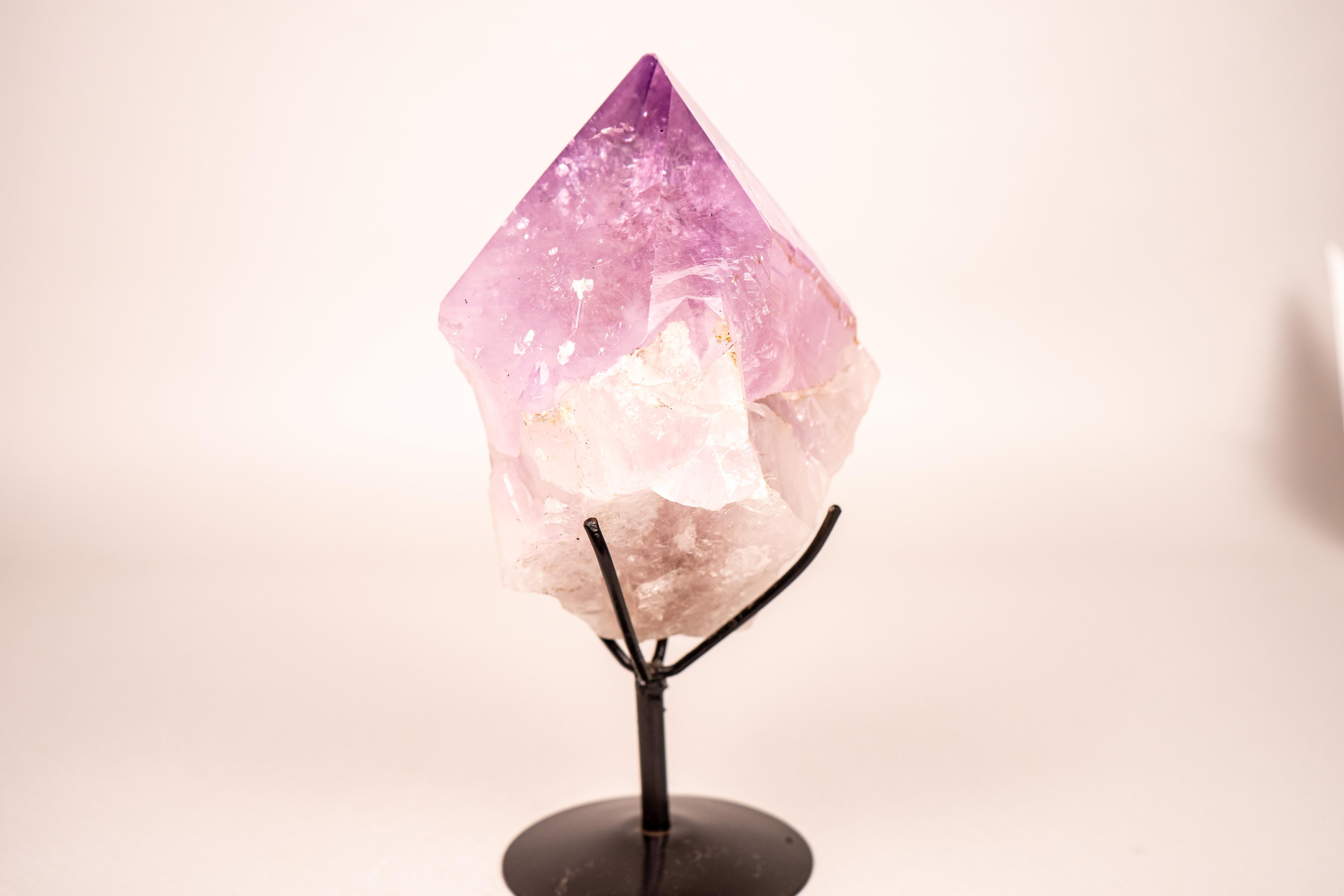 Contemporary Collector-Grade Lavender Amethyst Point For Sale