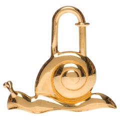 Collector Hermès Snail "Année de la route 1995" in gold plated metal