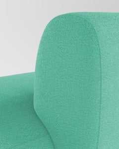 Collector Hug Sofa 3 Seater Half Backrest Bouclé Teal by Ferrianisbolgi