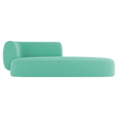 Großes Sammler-Sofa mit 3 Etagen und halber Rückenlehne aus Boucle Teal von Ferrianisbolgi