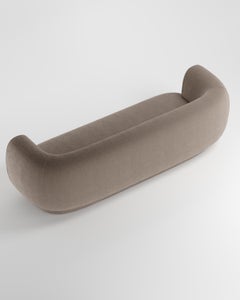 Collector Hug Sofa Designed by Ferrianisbolgi Fabric Bouclé Brown