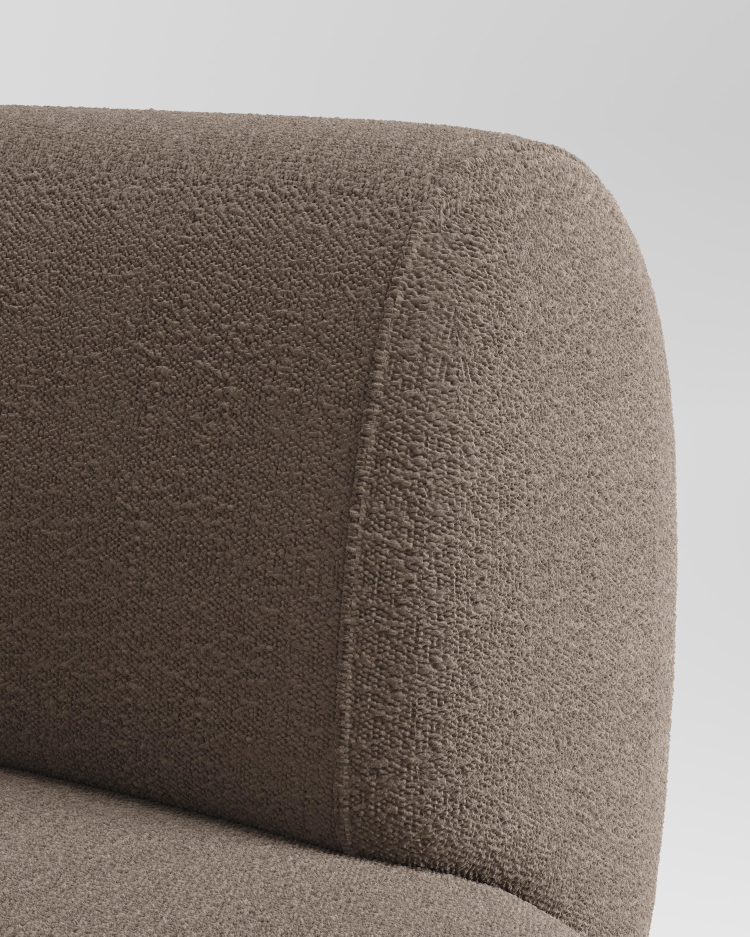Collector Hug Sofa Designed by Ferrianisbolgi Fabric Bouclé Brown In New Condition For Sale In Castelo da Maia, PT
