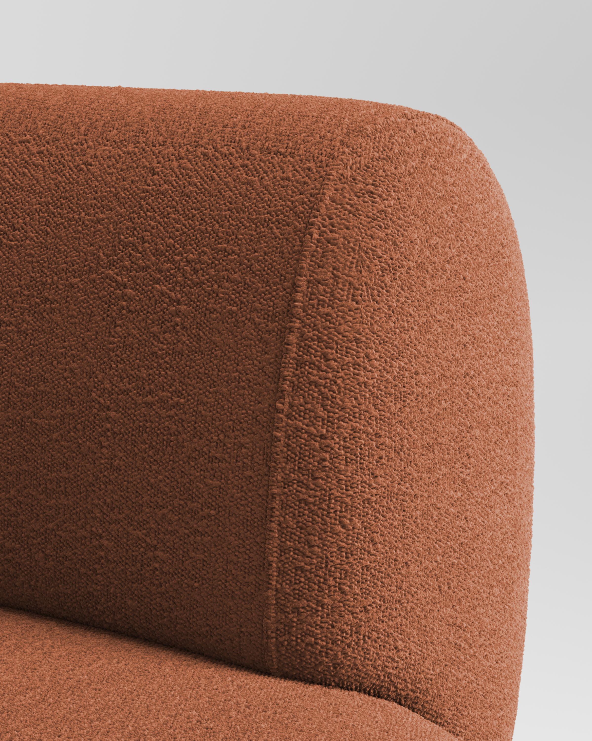 Sammler-Sofa, entworfen von Ferrianisbolgi, Boucle Burnt Orange (Portugiesisch) im Angebot