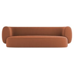 Collector Hug Sofa Designed by Ferrianisbolgi Fabric Bouclé Burnt Orange