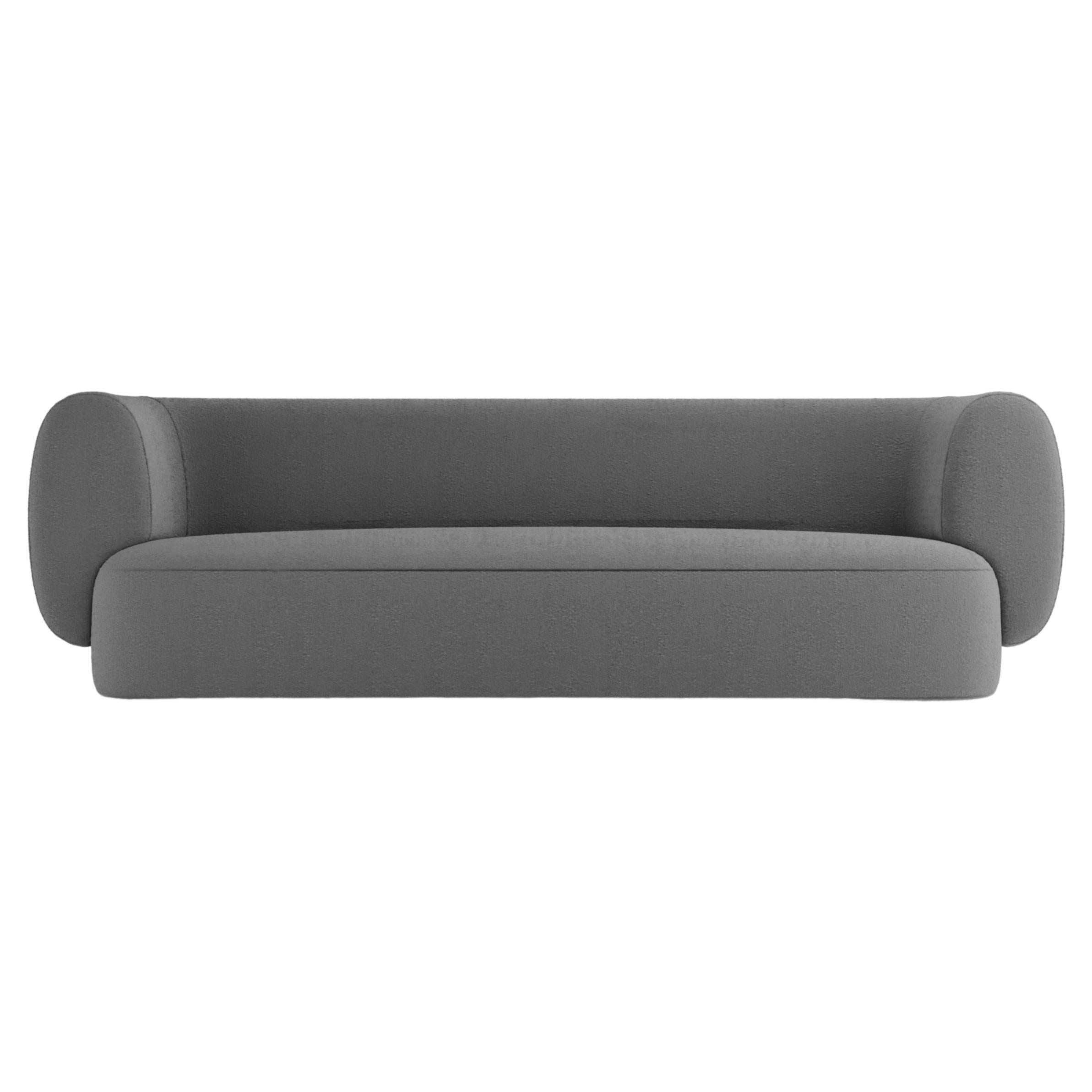 Collector Hug Sofa entworfen von Ferrianisbolgi Stoff Bouclé Charcoal im Angebot