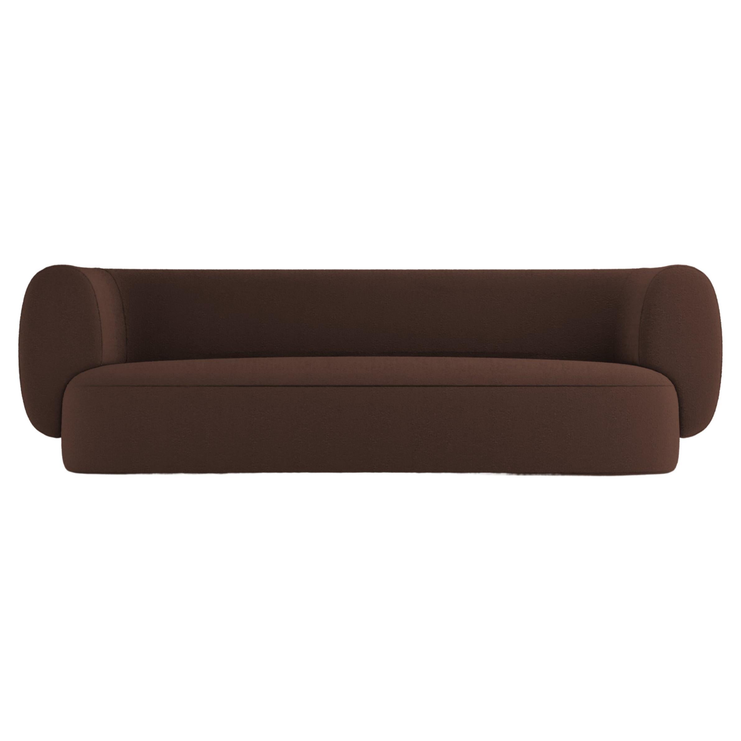 Collector Hug Sofa Designed by Ferrianisbolgi Fabric Boucle Dark Brown For Sale