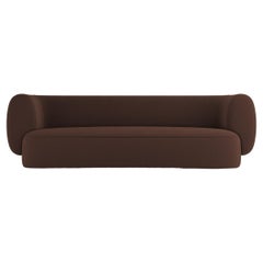 Sammler-Sofa, entworfen von Ferrianisbolgi, Dunkelbraun mit Stoff-Boucle