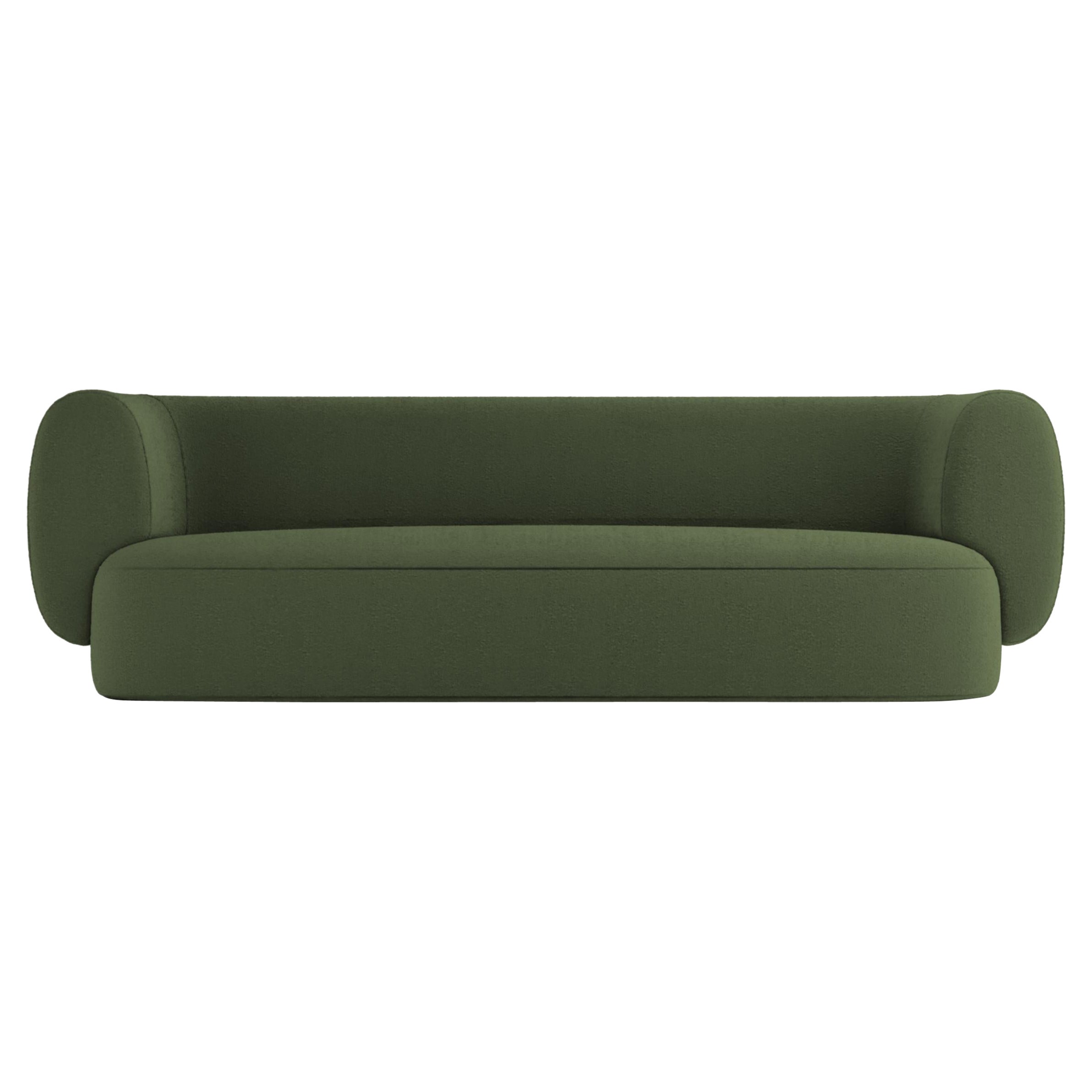 Sammler-Sofa, entworfen von Ferrianisbolgi, Boucle-Grün im Angebot